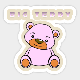 Big Teddy Pink Sticker